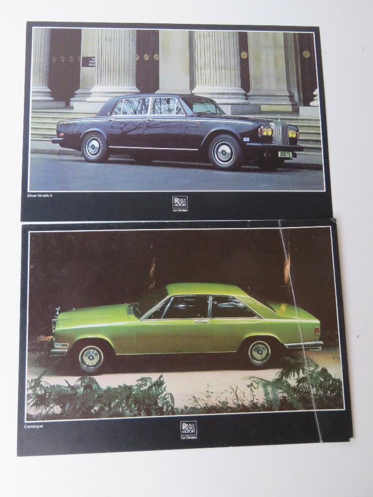 A Rolls Royce Motors Car Division brochure inc six publicity prints inc Corniche, Silver Shadow II, - Image 6 of 6