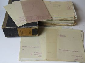 A rare set of copy blueprints for the WWII German Bachem BA349 Natter Rocket Fighter plane,
