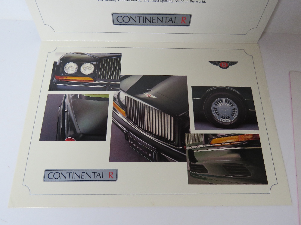 A Bentley Continental R sales brochure and specifications card. - Image 4 of 4