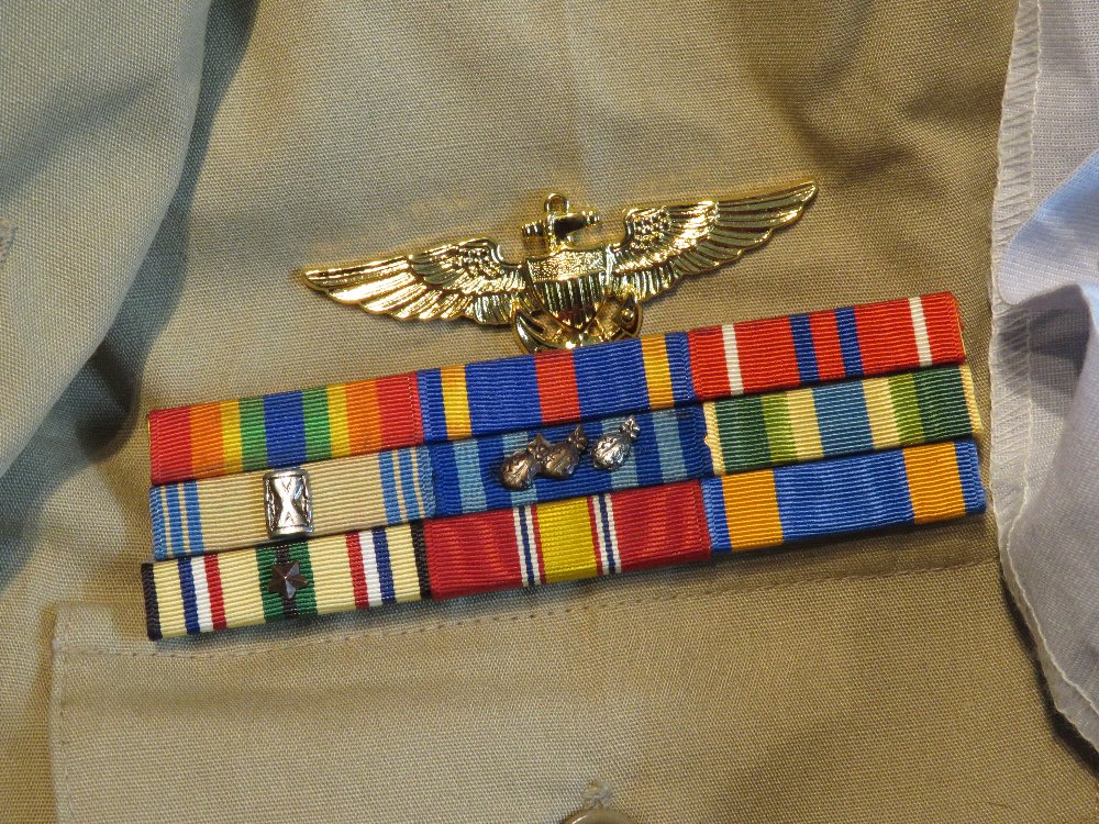 A US wool jacket size medium, a US Air Force shirt, US Navy shirt with Bars, - Image 2 of 4