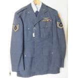 A WWII US Airforce dress tunic, shirt and tie.