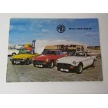 A sales brochure for the MG Midget-MGB-MGBGT.