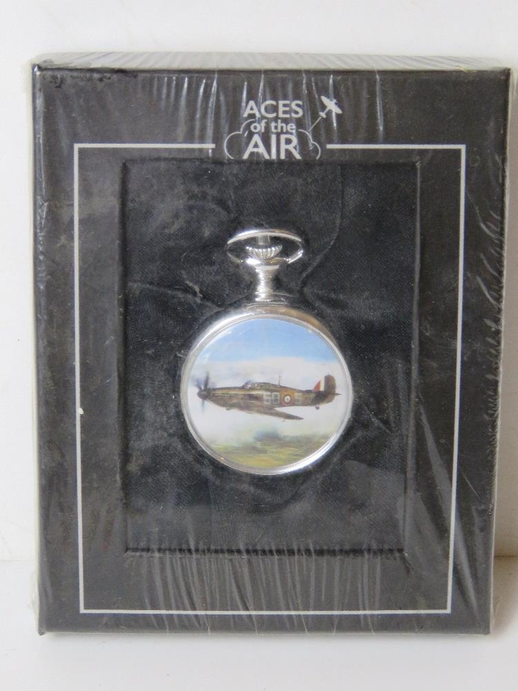 A Spitfire themed pocket watch by Aces of the Air DeAgostini sealed in original packaging. - Image 2 of 3