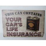 A contemporary metal garage Shell advertising sign, 30 x 20cm.