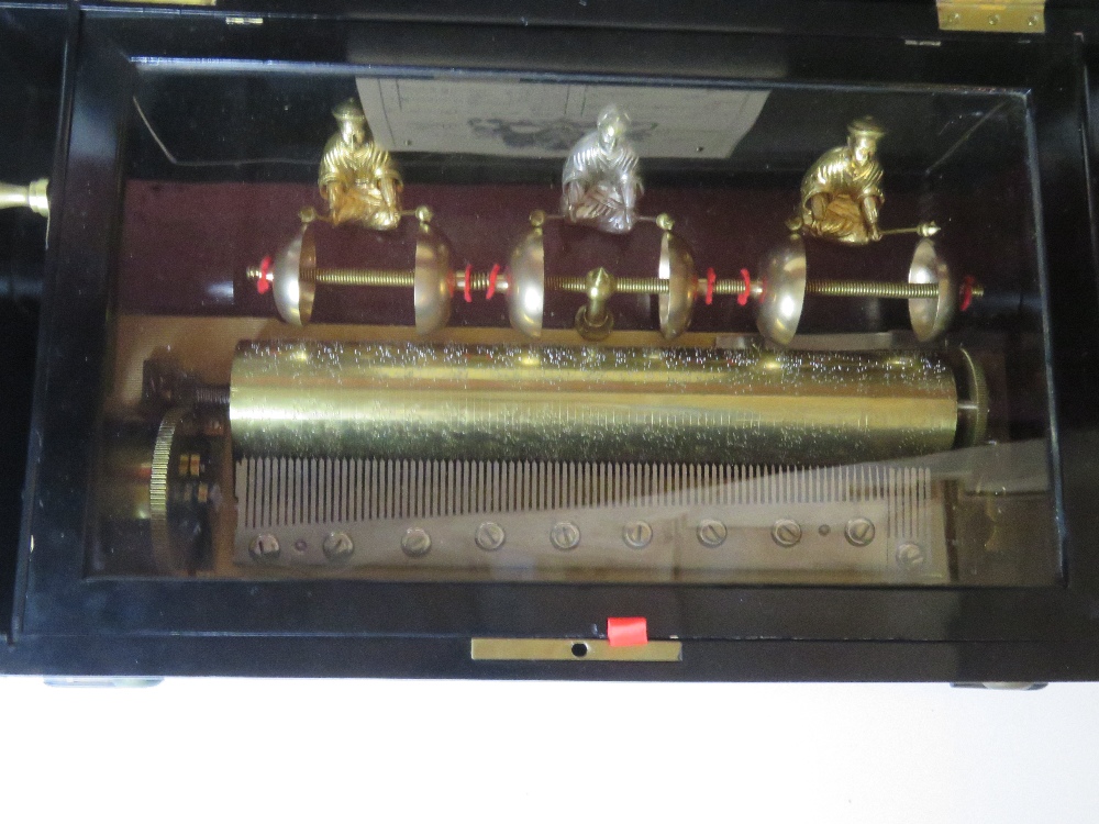 A superlative fully restored Victorian music box playing eight Aires. - Image 4 of 8