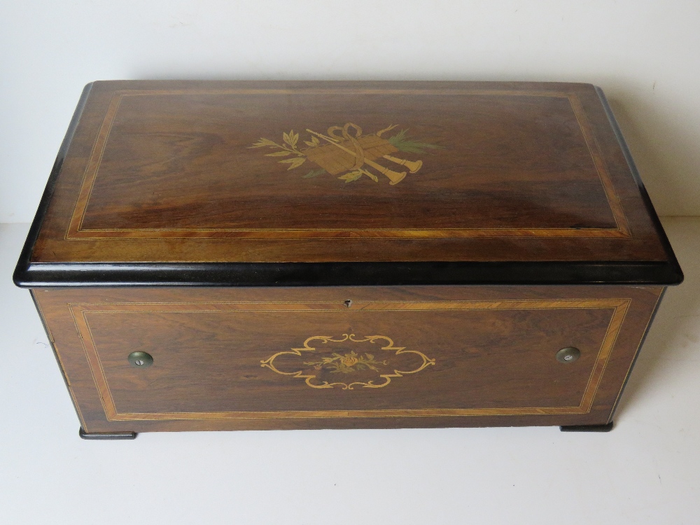 A superlative fully restored Victorian music box playing eight Aires. - Image 7 of 8