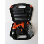 A Black & Decker drill inc 12v battery.