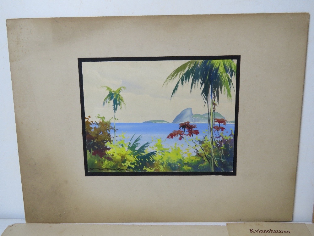 Six assorted paintings and prints including early 20th century cartoon. - Image 9 of 13