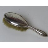 A HM silver hair brush, bristles a/f.