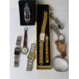 A quantity of assorted ladies fashion watches.