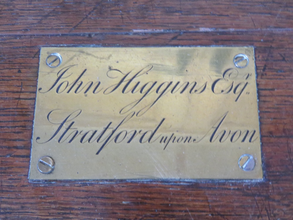 A fine 19thC cutlery chest having brass edging and corner bracing with engraved brass name plate to - Image 2 of 11