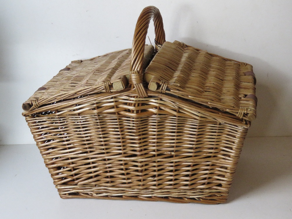 A Fortnum & Mason wicker picnic basket having loop handle over, approx 51 x 36 x 46cm. - Image 2 of 2