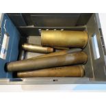 A quantity of inert shell cases, inc; 40
