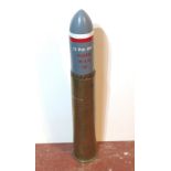 An inert WWI British 12pr shell, case da