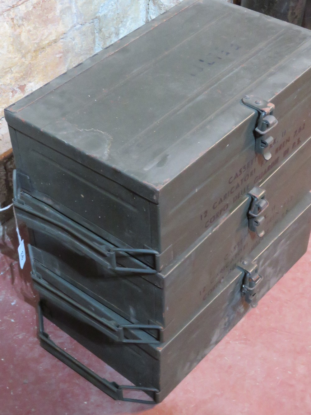 Three Bren Mk2 7.62 Magazine boxes. - Image 2 of 3