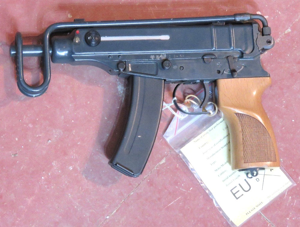 A deactivated Czech Skorpion Wz61 7.65mm