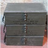 Three Bren Mk2 7.62 Magazine boxes.