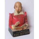 Breweriana; a mid century Flowers Keg Bitter Shakespear composite advertising figurine.