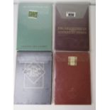 Four commemorative Australian stamp albums for 1986, 1987, 1989, and 1990.