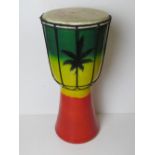 A Jamaican themed drum.
