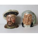 A Beswick Henry VIII toby jug together with a Beswick Judge toby jug.
