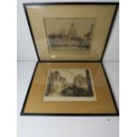 A pair of R Dupont signed prints produced by the Academy of Arts, Nelson House Birmingham,