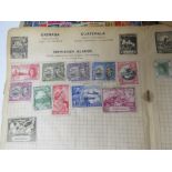 A quantity of assorted loose stamps together with some stuck down stamps and part used albums.