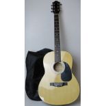 A Martin Smith, model W400-N six string accoustic guitar,