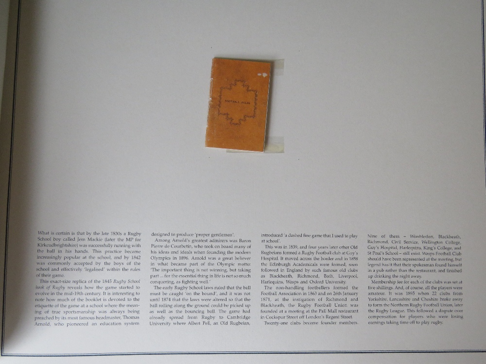 A limited edition Museum of Rugby 'Twickenham the Laws of Rugby Football Portfolio' No 96/500 with - Image 3 of 5