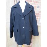 An 80% wool black ladies coat size 18 by