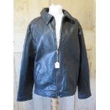 A mens black leather coat by RGA, no siz