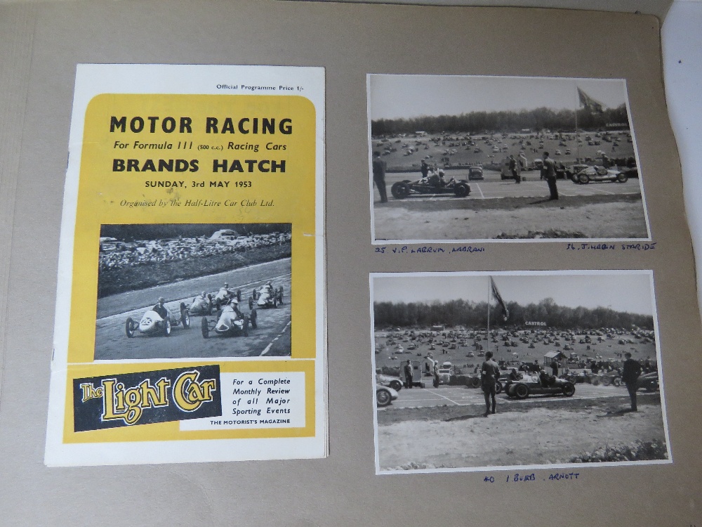 A rare collection of 1950s Motor Racing and Motor Cycle Racing black and white photographs and - Image 2 of 9