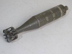 An inert French 60mm ECL MLE 54 mortar,