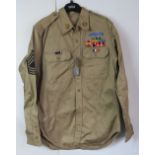 A US Khaki shirt , with original stampin