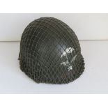 A French M1 Para helmet with liner and c