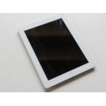 An Apple iPad A1458 white, 9.7" screen.