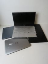Four laptops inc HP, Acer, Dell and Sony