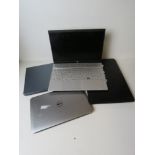 Four laptops inc HP, Acer, Dell and Sony