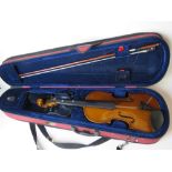 A Stentor 4/4 violin in case.