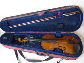A Stentor 4/4 violin in case.