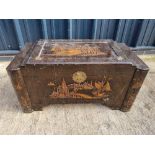 A Chinese style blanket box chest for restoration.