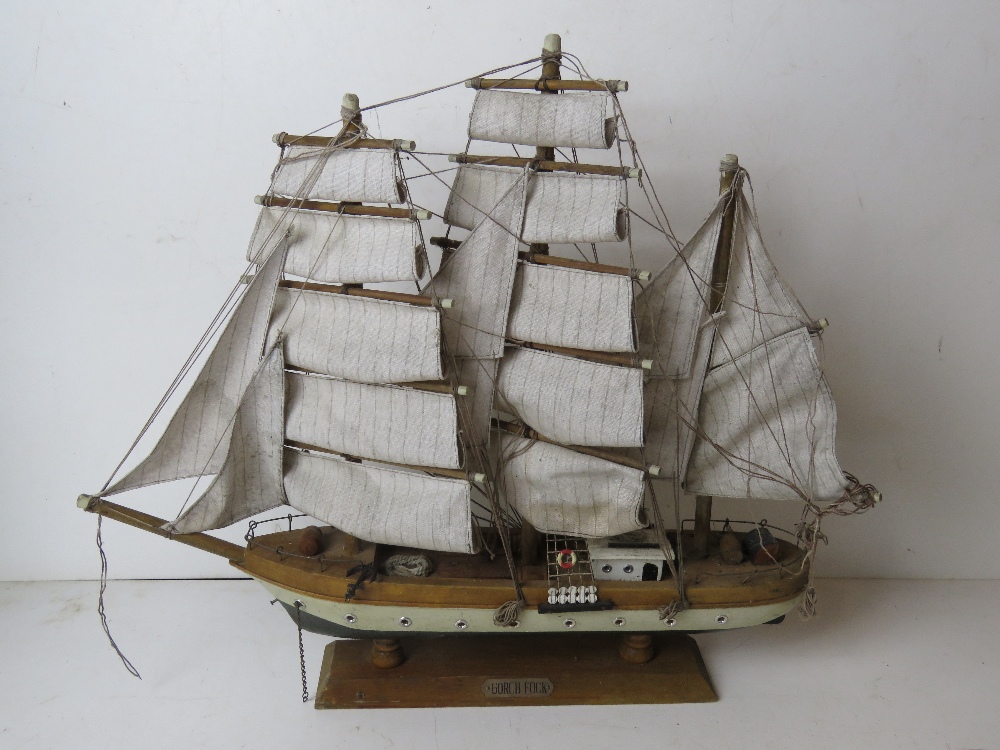 Three model sailing boats being Gorch Fock, Constitution and Victory. - Image 4 of 4