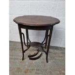 An Edwardian mahogany planter table for restoration measuring approx. 61 x 41.5cm.