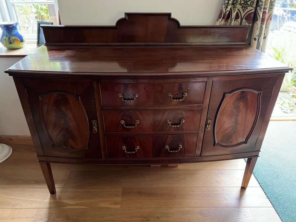 A good Edwardian bow fronted sideboard. - Image 2 of 3