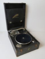 A Crescendo portable gramophone by the Decca Gramophone Co Ltd.