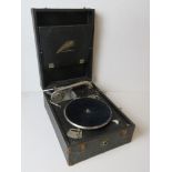 A Crescendo portable gramophone by the Decca Gramophone Co Ltd.