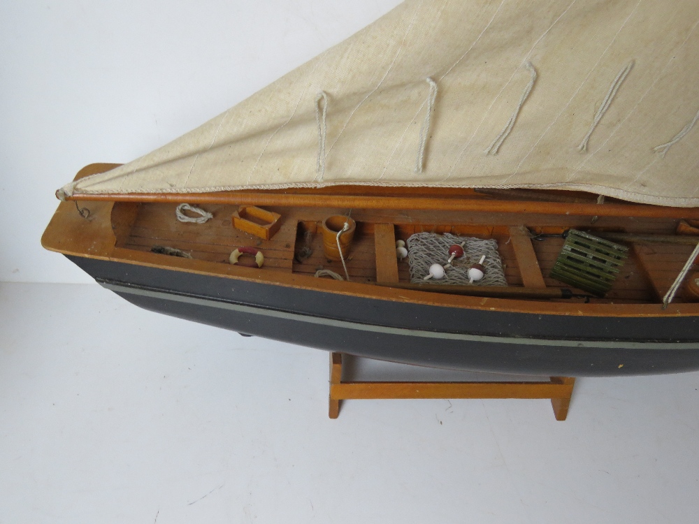 A model fishing vessel on stand measuring approx 76cm in length, - Image 3 of 3