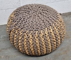A 45% jute beanbag type footstool by Next.