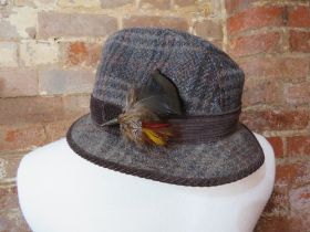A pure new wool Failsworth hat trilby, feathers slightly a/f.