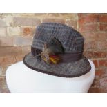 A pure new wool Failsworth hat trilby, feathers slightly a/f.